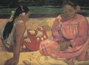 Paul Gauguin Tahitian Women on the beach (mk07) Norge oil painting reproduction